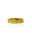 EternalBond: Men's Channel Breastmilk & Baby Hair Solid Gold Ring-4mm in width