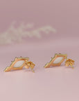 Love'sEssence: Gold Diamond Shape Breastmilk Earrings