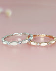 EndlessLove: Full Band Multi-Marquise Stackable Birthstone Breast Milk Ring