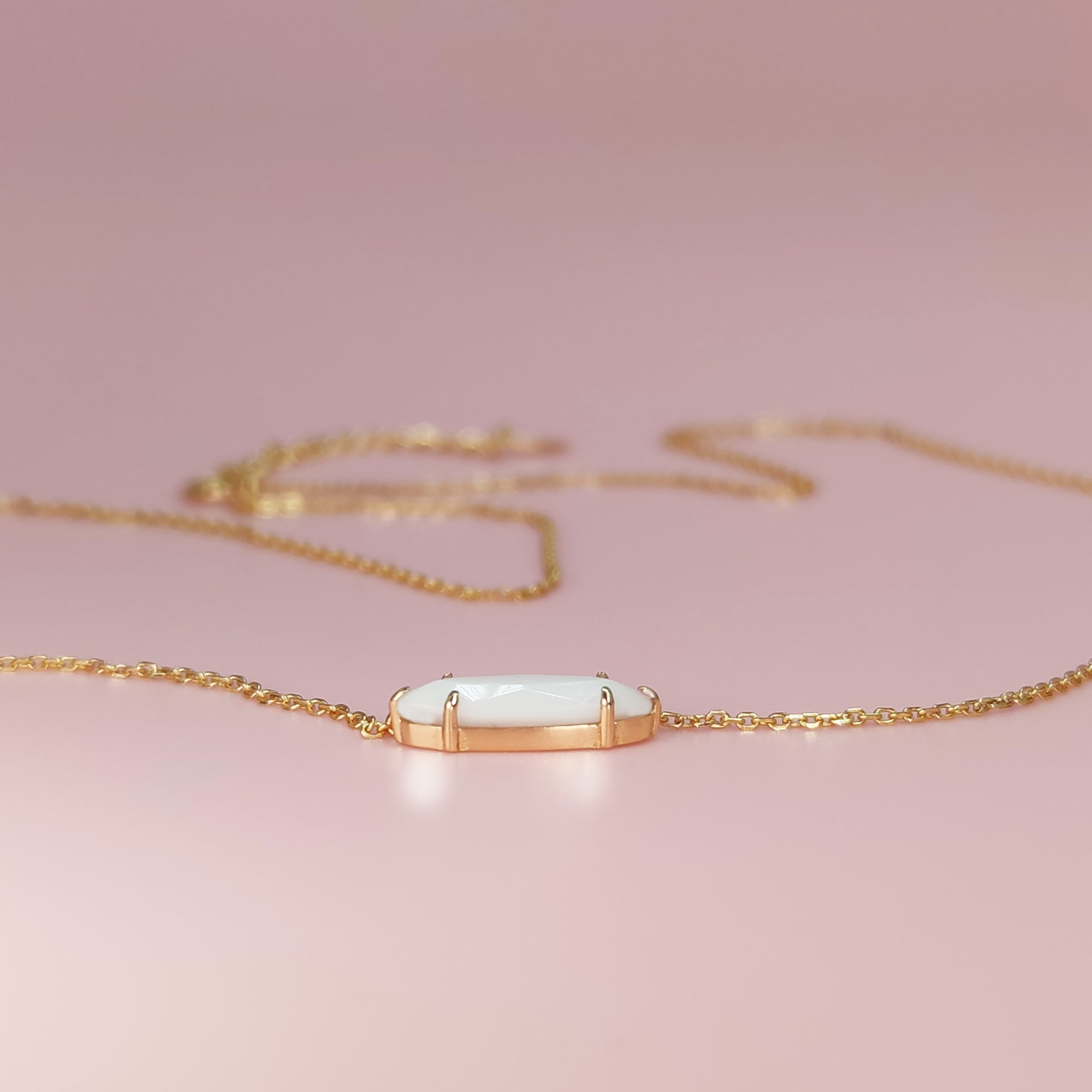 NourishingLove: Solid Gold Marquise Necklace