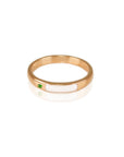 Bond Forever: Solid Gold Band Birthstone Breastmilk Stackable Ring-3mm in width