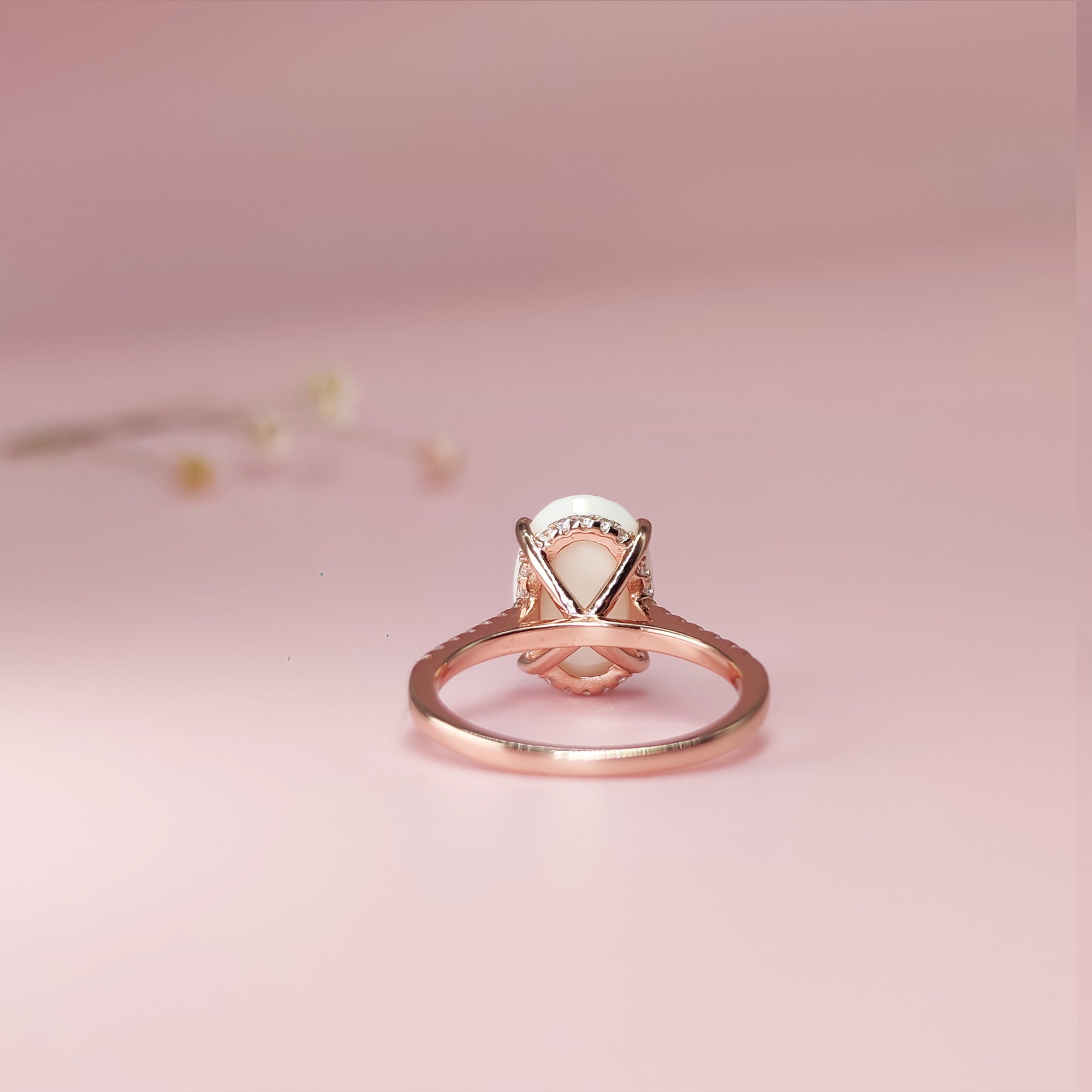 OvalSerenity: Oval Breastmilk Solid Gold Ring