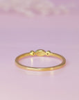 EternalLove: Solid Gold Marquise Stackable Birthstone Breast Milk Ring