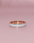 EternalBond: Men's Channel Breastmilk Solid Gold Ring-4mm in width