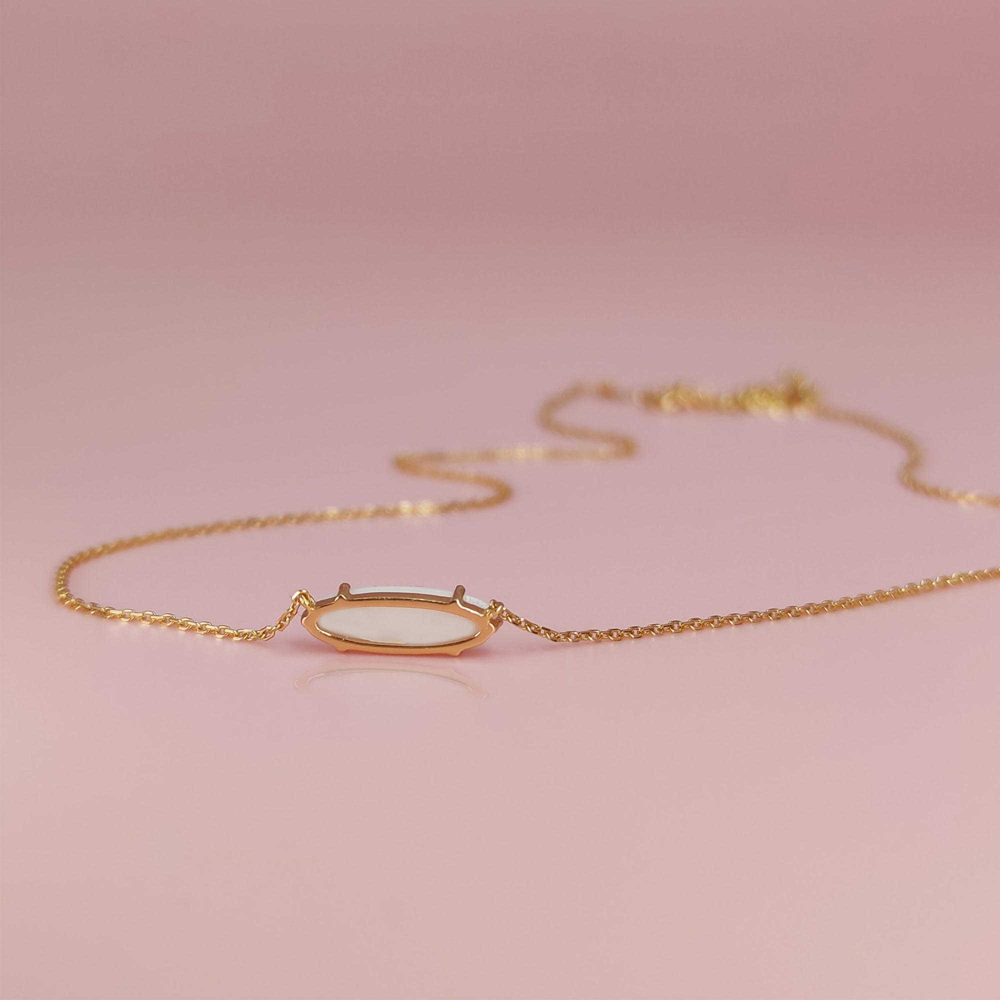 NourishingLove: Solid Gold Marquise Necklace