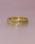 EternalBond: Men's Channel Breastmilk & Baby Hair Solid Gold Ring-4mm in width