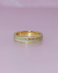 EternalBond: Men's Channel Breastmilk & Baby Hair Solid Gold Ring-4mm in width