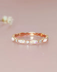 EndlessLove: Full Band Multi-Marquise Stackable Birthstone Ashes Ring