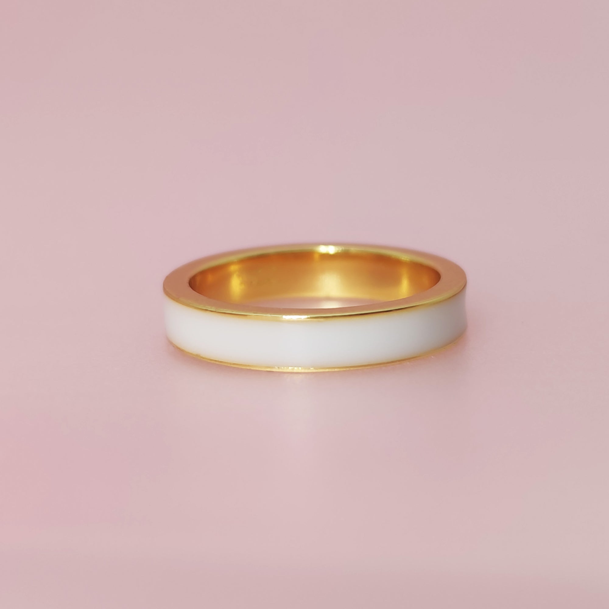 EternalBond: Men&#39;s Channel Breastmilk Solid Gold Ring-4mm in width