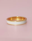 EternalBond: Men's Channel Breastmilk Solid Gold Ring-4mm in width