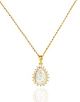 EvelynGrace: Starburst Teardrop Ashes Gold Necklace