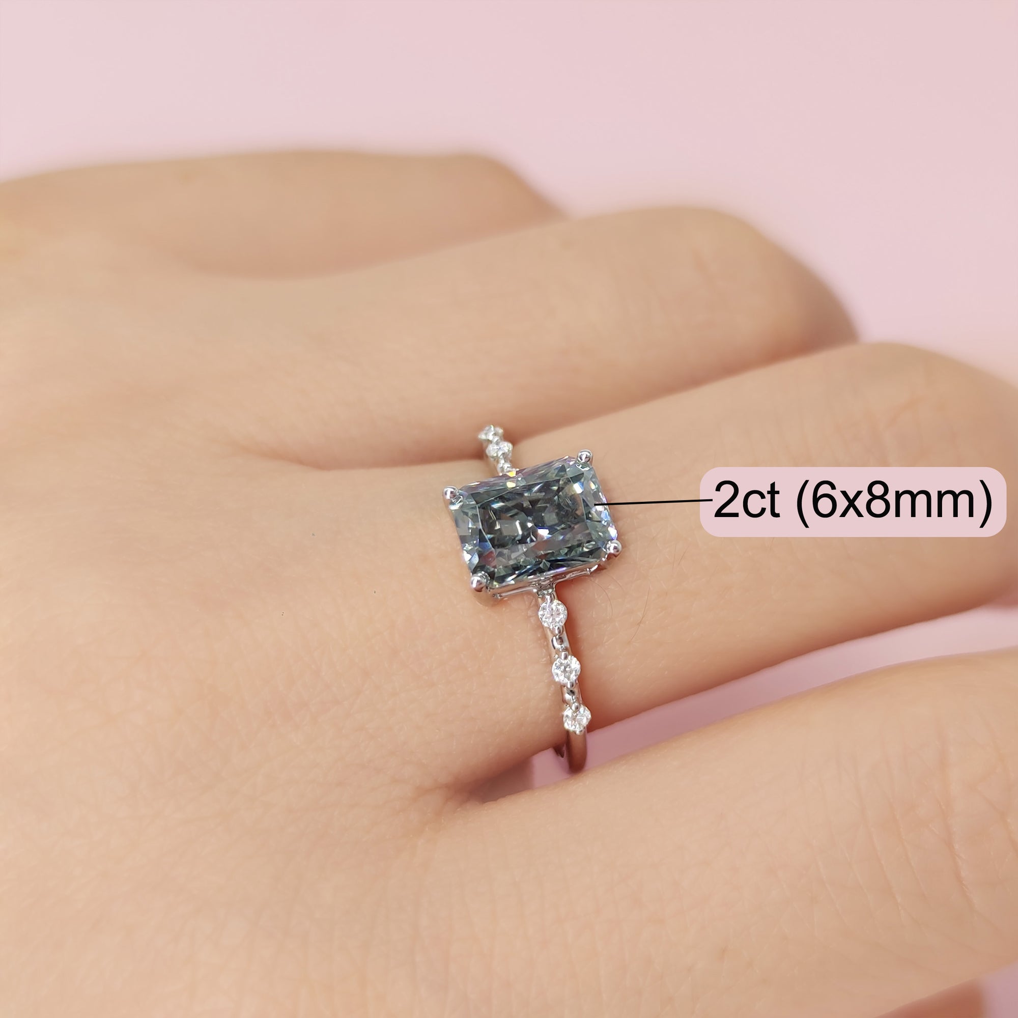 Funkelnde Süßigkeit: Aschering mit Moissanit im Radiantschliff