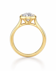 Liquid Aura: Elegant Pear Cut Solitaire Ring Lab-Grown Diamond Ring Engagement Ring