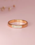 BondForever: Solid Gold Band Birthstone Ashes Stackable Ring-3mm in width