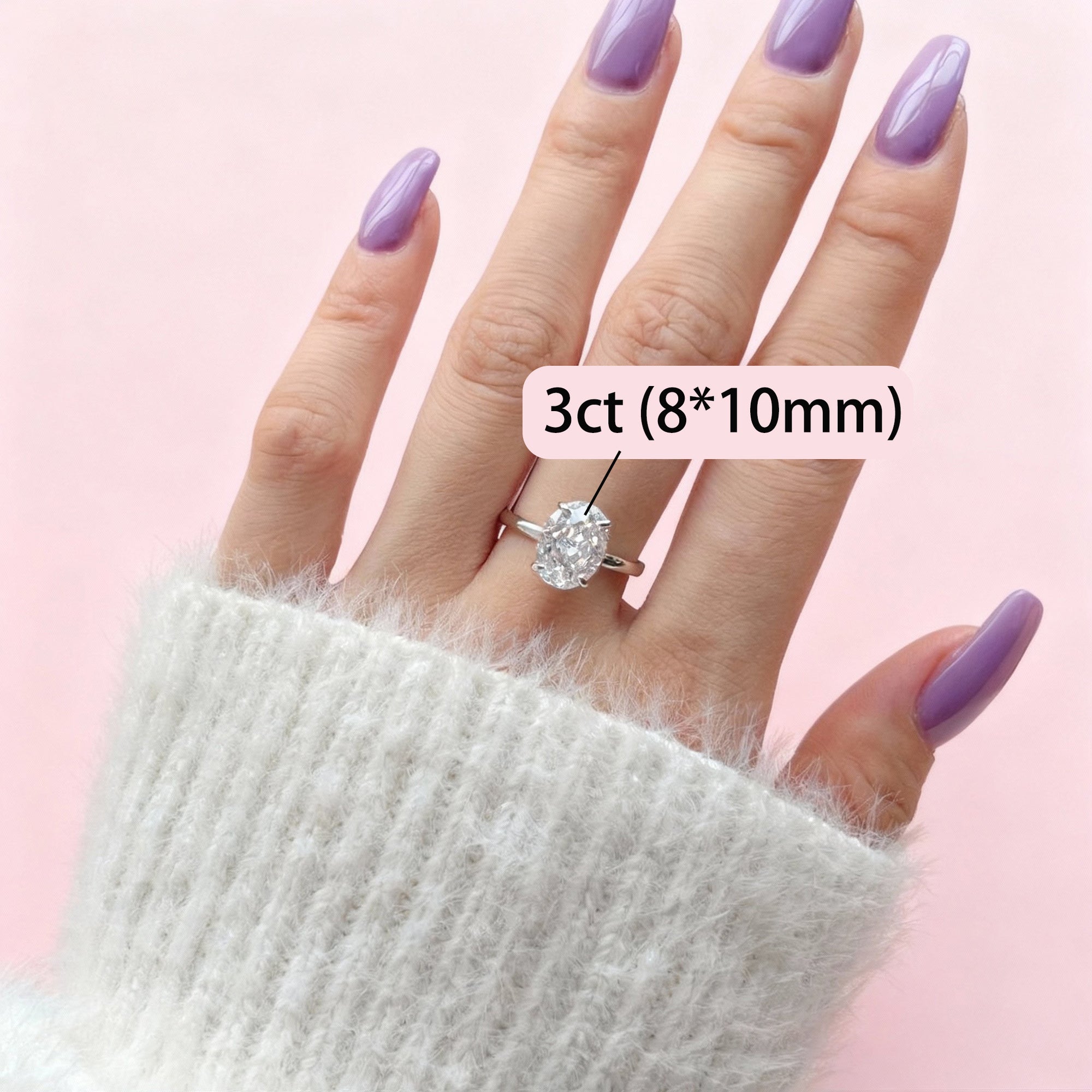 Eclipse: Oval Cut Moissanite Ashes Ring