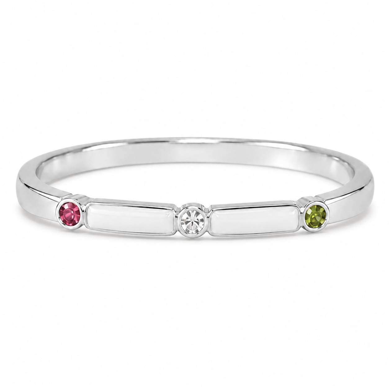 Trinity Glow: Band Birthstone Breastmilk Ring-3mm in width