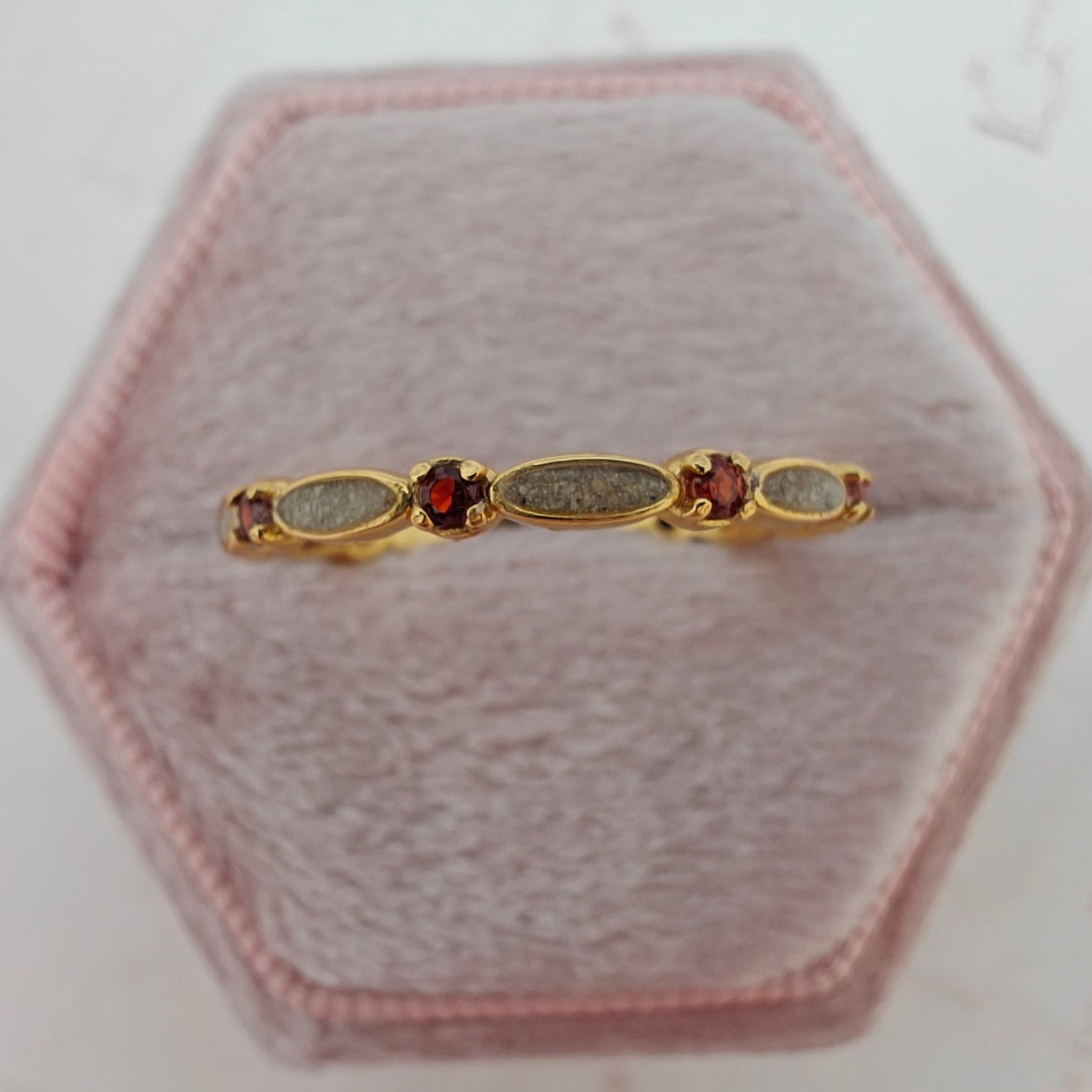 Endless Love: Full Band Birthstone Ashes Ring