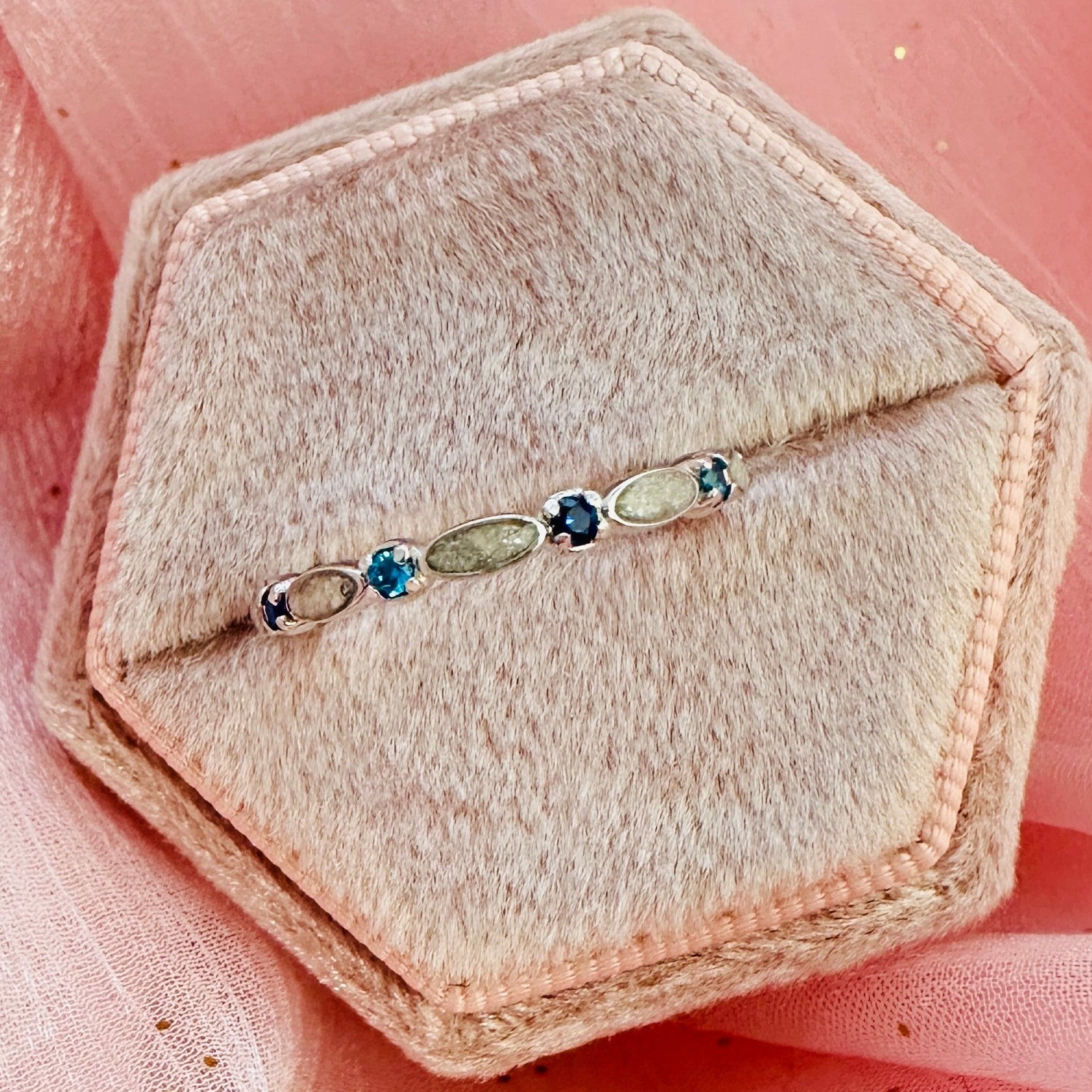 Endless Love: Full Band Birthstone Ashes Ring