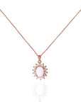 MilkTreasures: Starburst Oval Breastmilk Gold Necklace