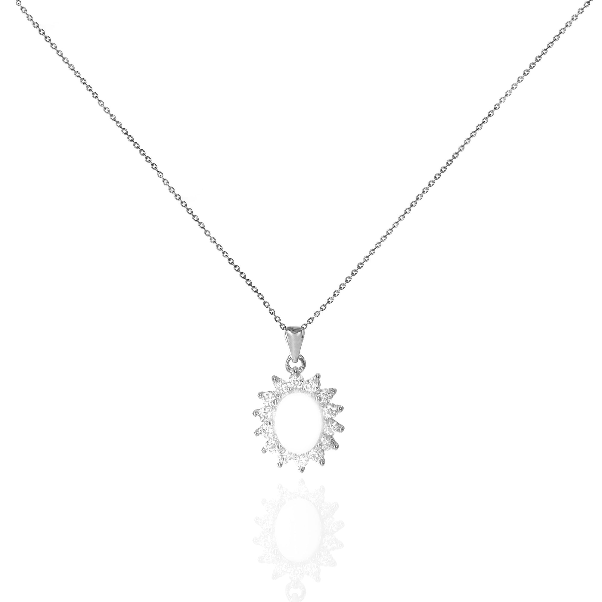 Sterling Silver Starburst Oval Breastmilk Ring /Necklace /Earrings (DIY KIT)