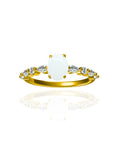 MilkyMemories: Solid Gold Oval Breastmilk Ring