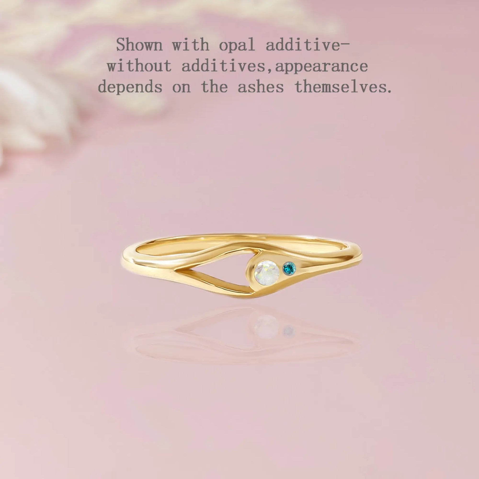 Unique Birthstone Ashes Ring - Ideal Gift for Remembrance