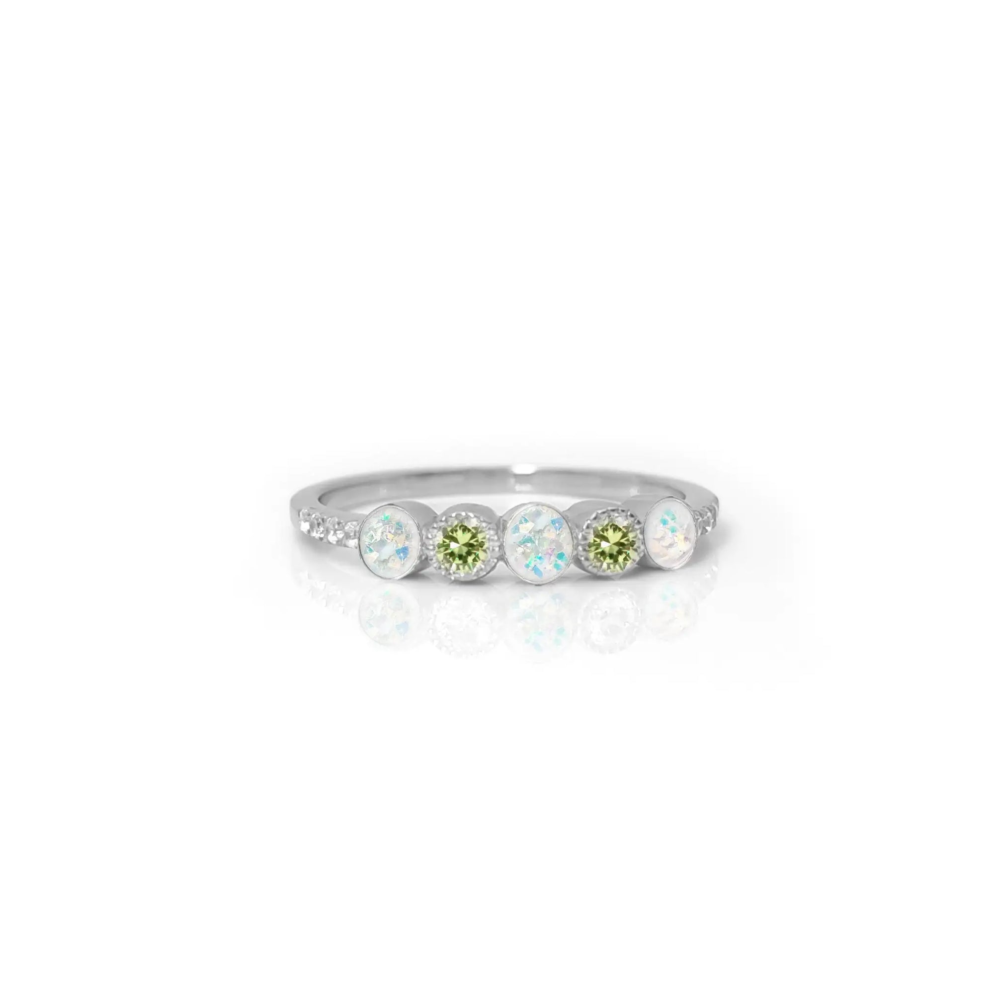 Handcrafted Birthstone Ashes Ring for Lasting Memories