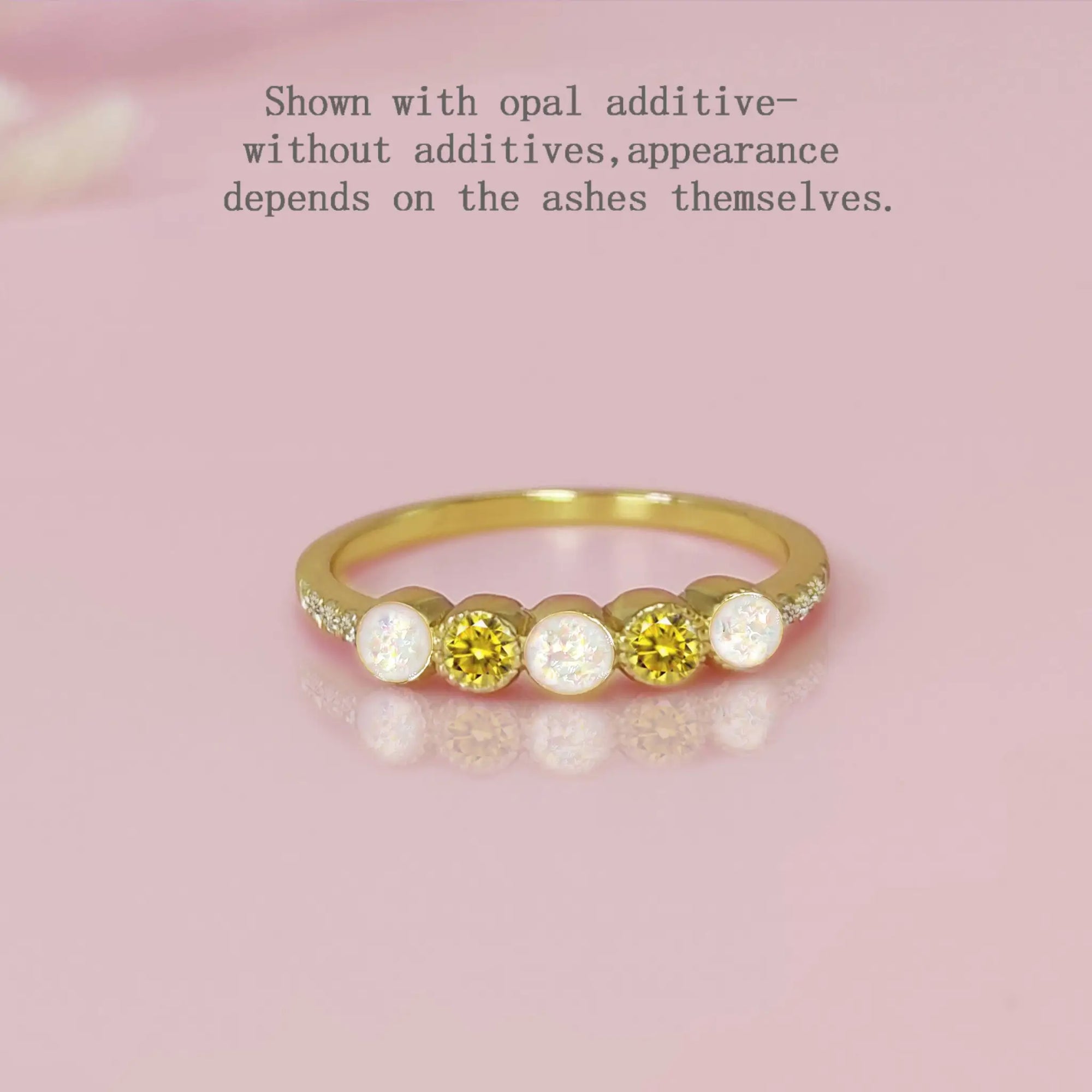 Handcrafted Birthstone Ashes Ring for Lasting Memories