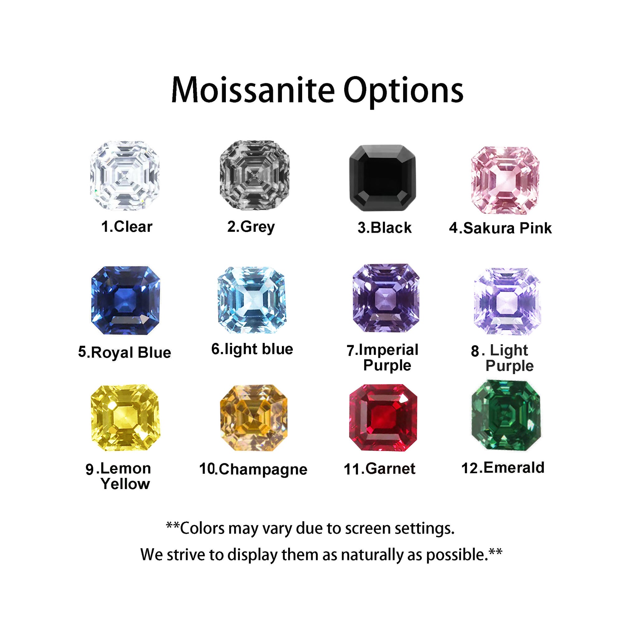 Königliche Blüte: Aschering mit Moissanit im Asscher-Schliff