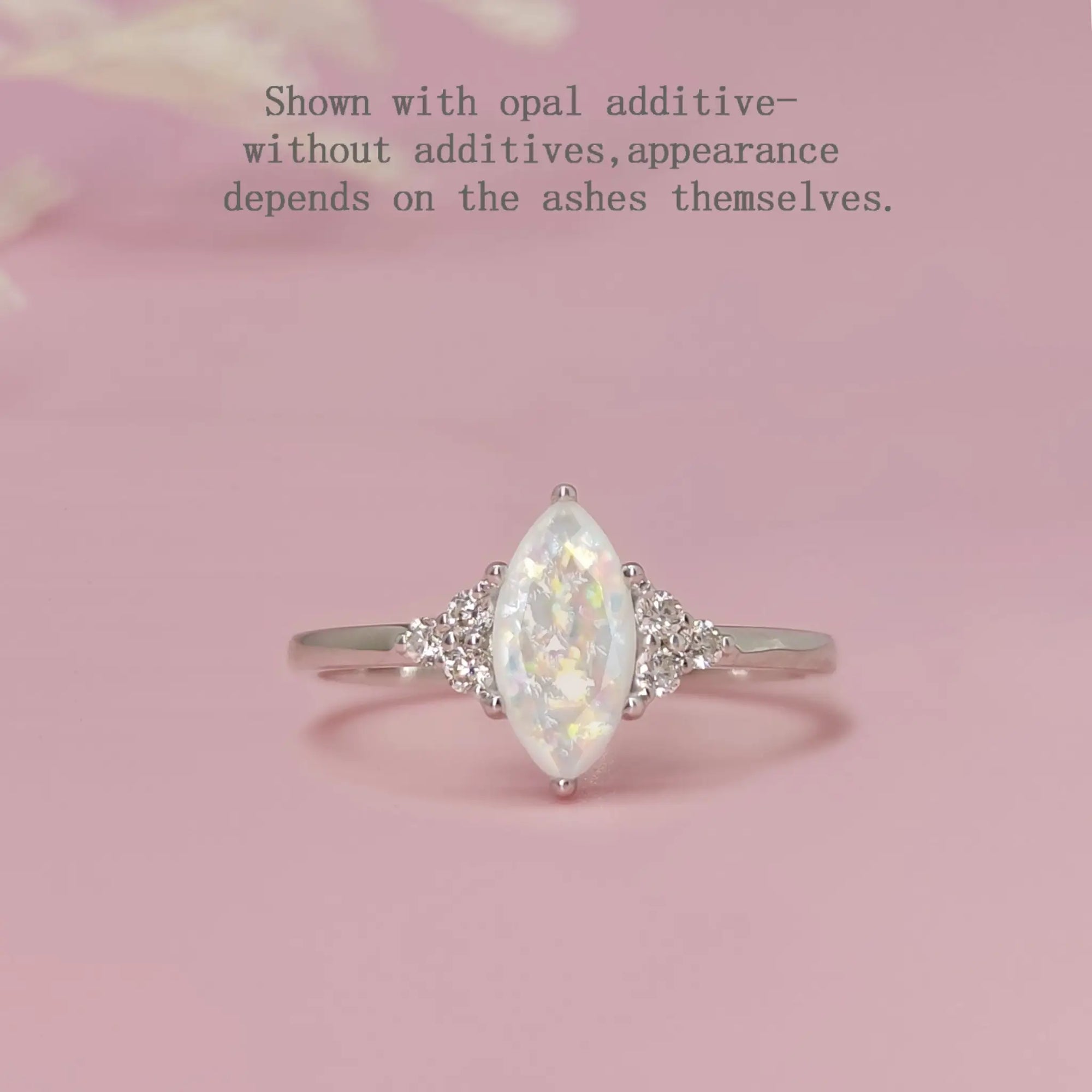 Eternal Love: Marquise Ashes Memorial Ring