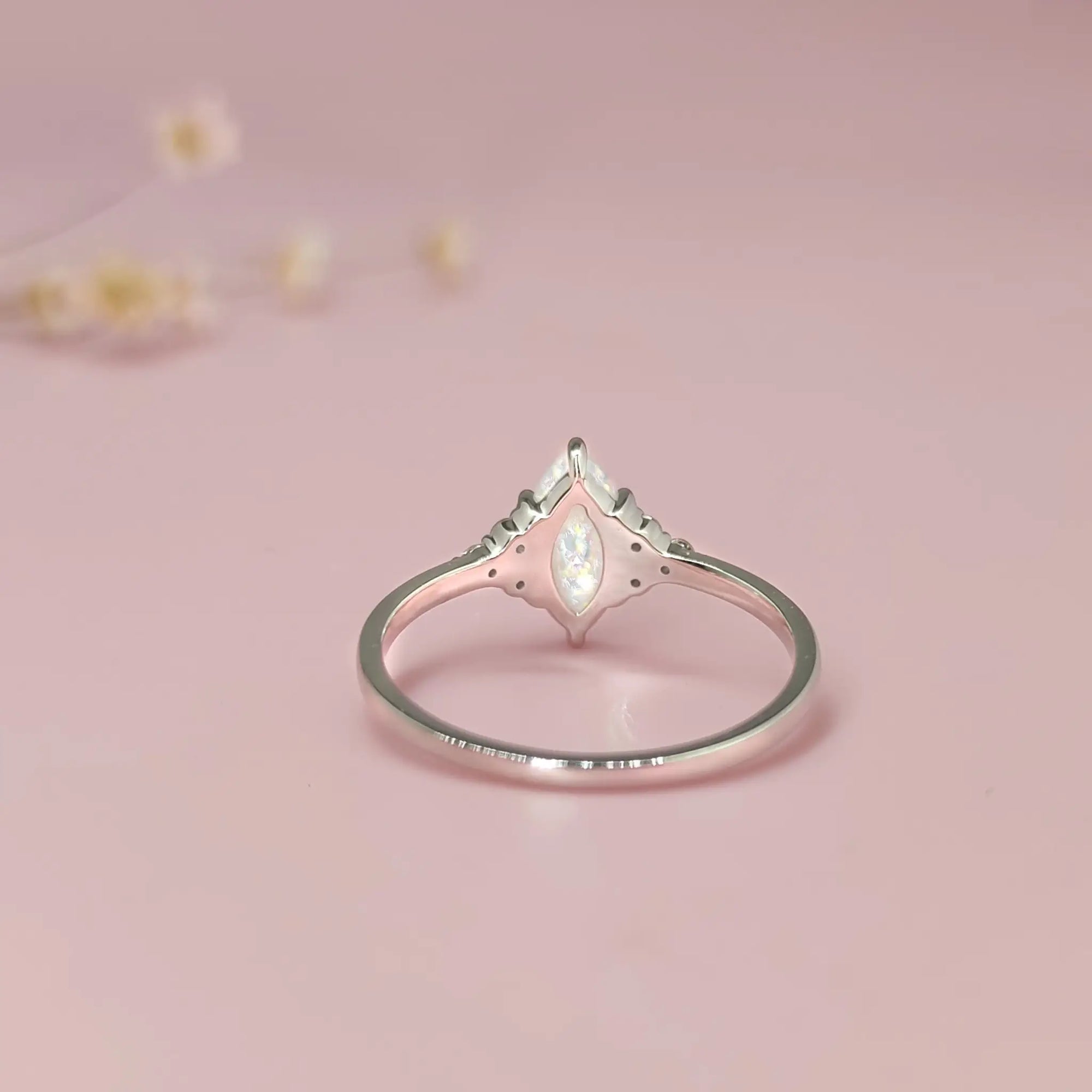 Eternal Love: Marquise Ashes Memorial Ring