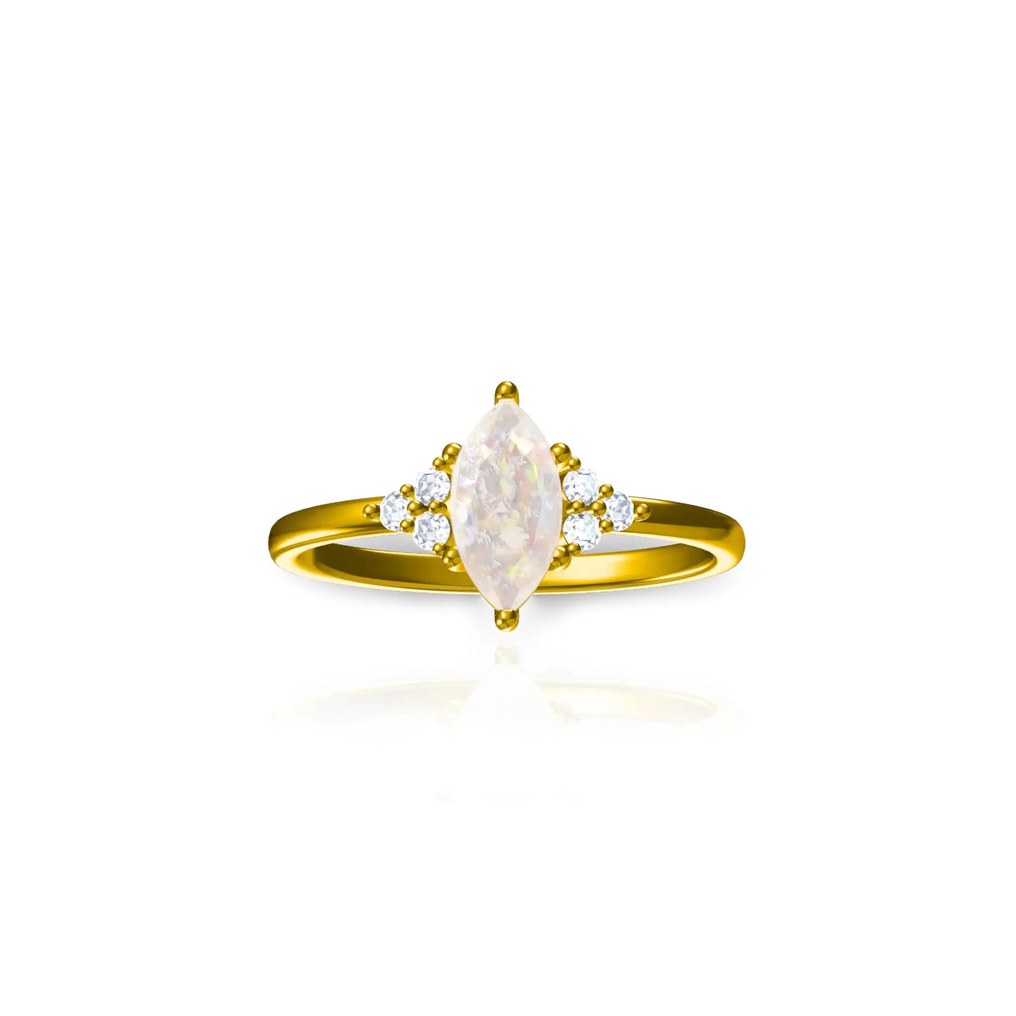 Eternal Love: Marquise Ashes Memorial Ring