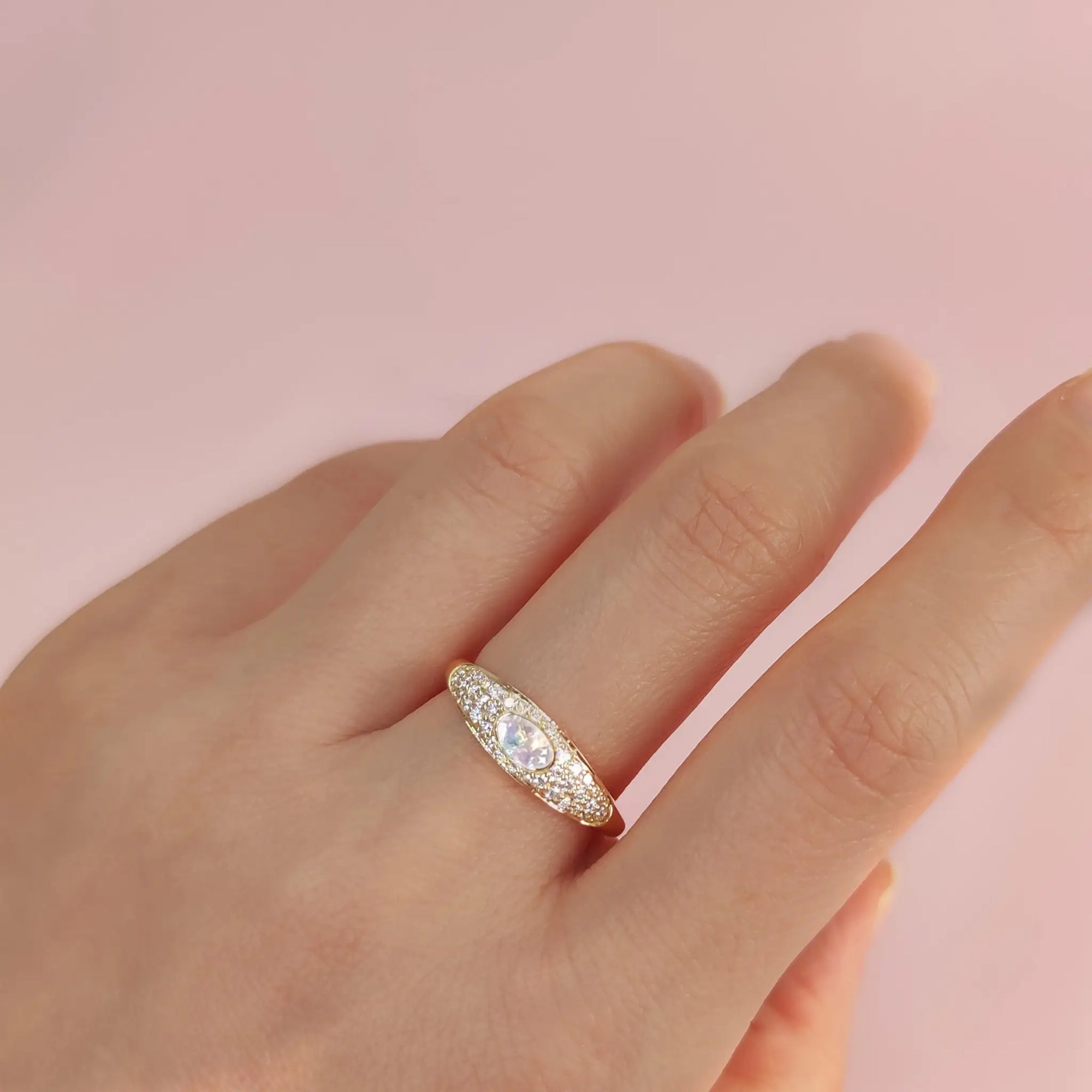 Celestial Glow Ashes Ring: Love in Every Detail