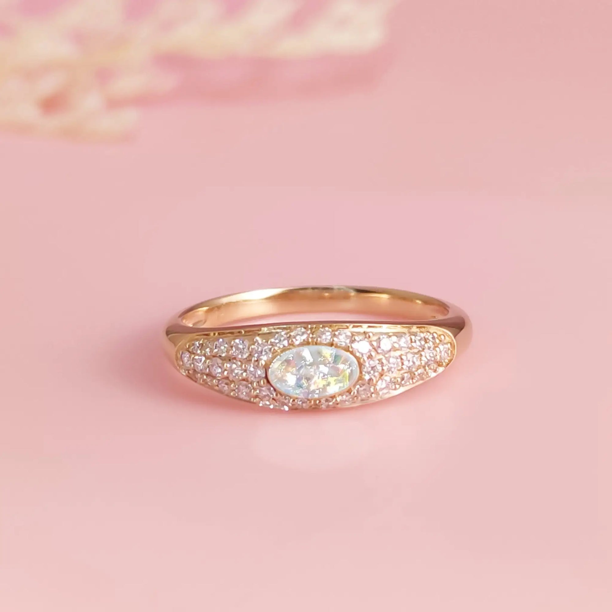 Celestial Glow Ashes Ring: Love in Every Detail