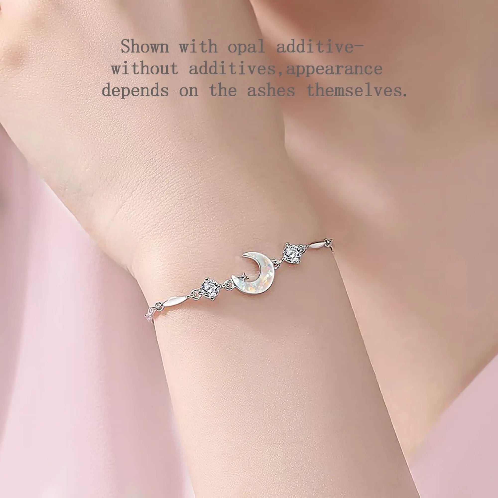 Moon &amp; Star Ashes Bracelet: A Love Memory Keepsake