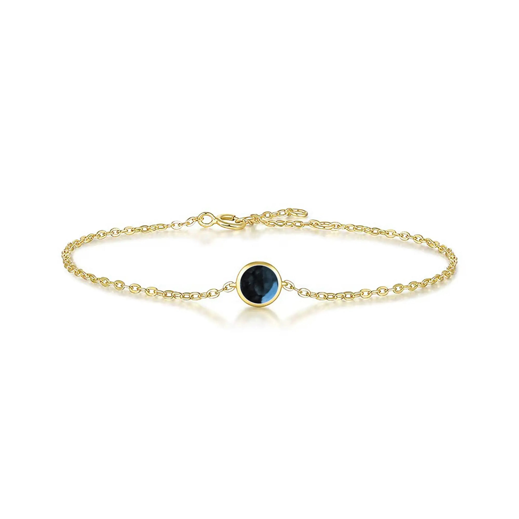 Circle Grace: Gold Ashes Bracelet for Eternal Love