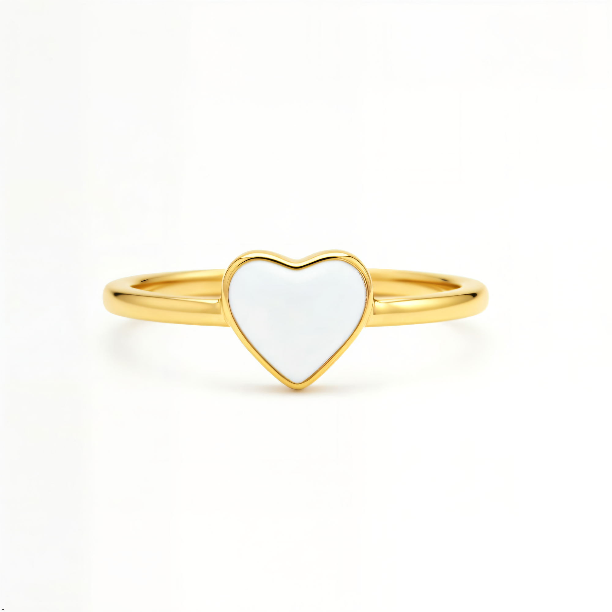 Whispering Heartleaf: Solid Gold Breastmilk Ring set