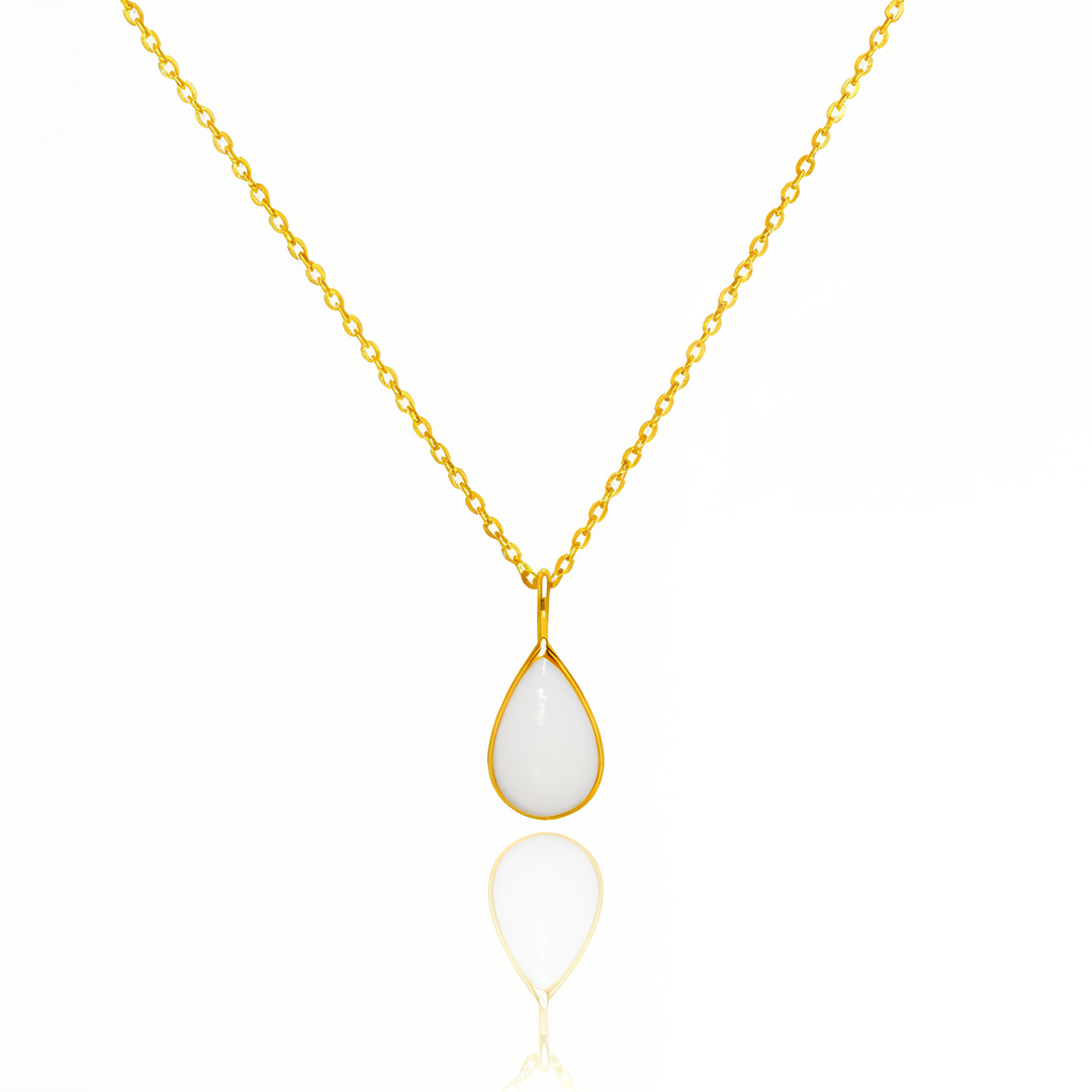 Muttermilchring und -kette in Tropfenform aus Sterlingsilber (DIY-KIT)