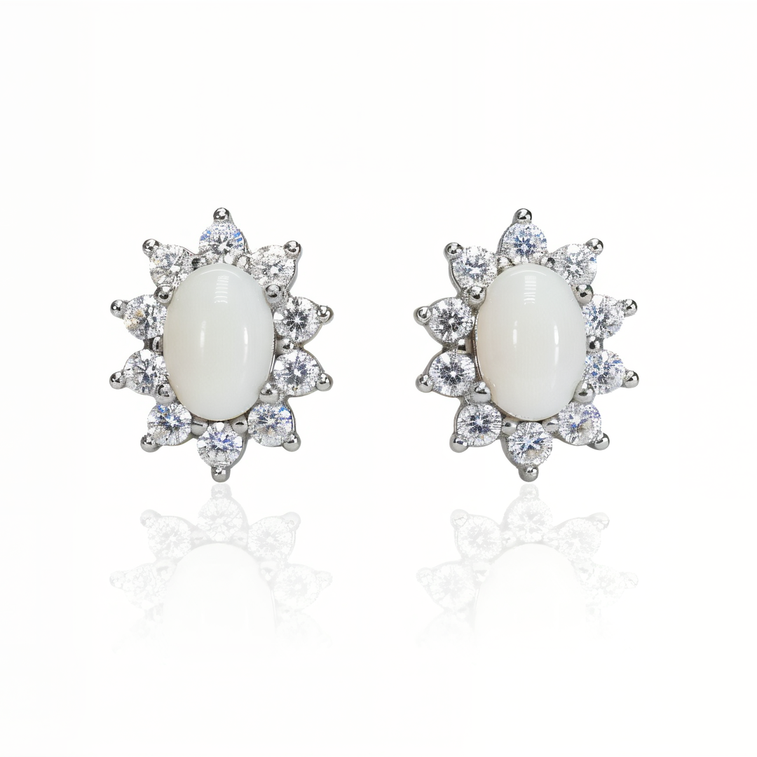 Sterling Silver Starburst Oval Breastmilk Ring /Necklace /Earrings (DIY KIT)