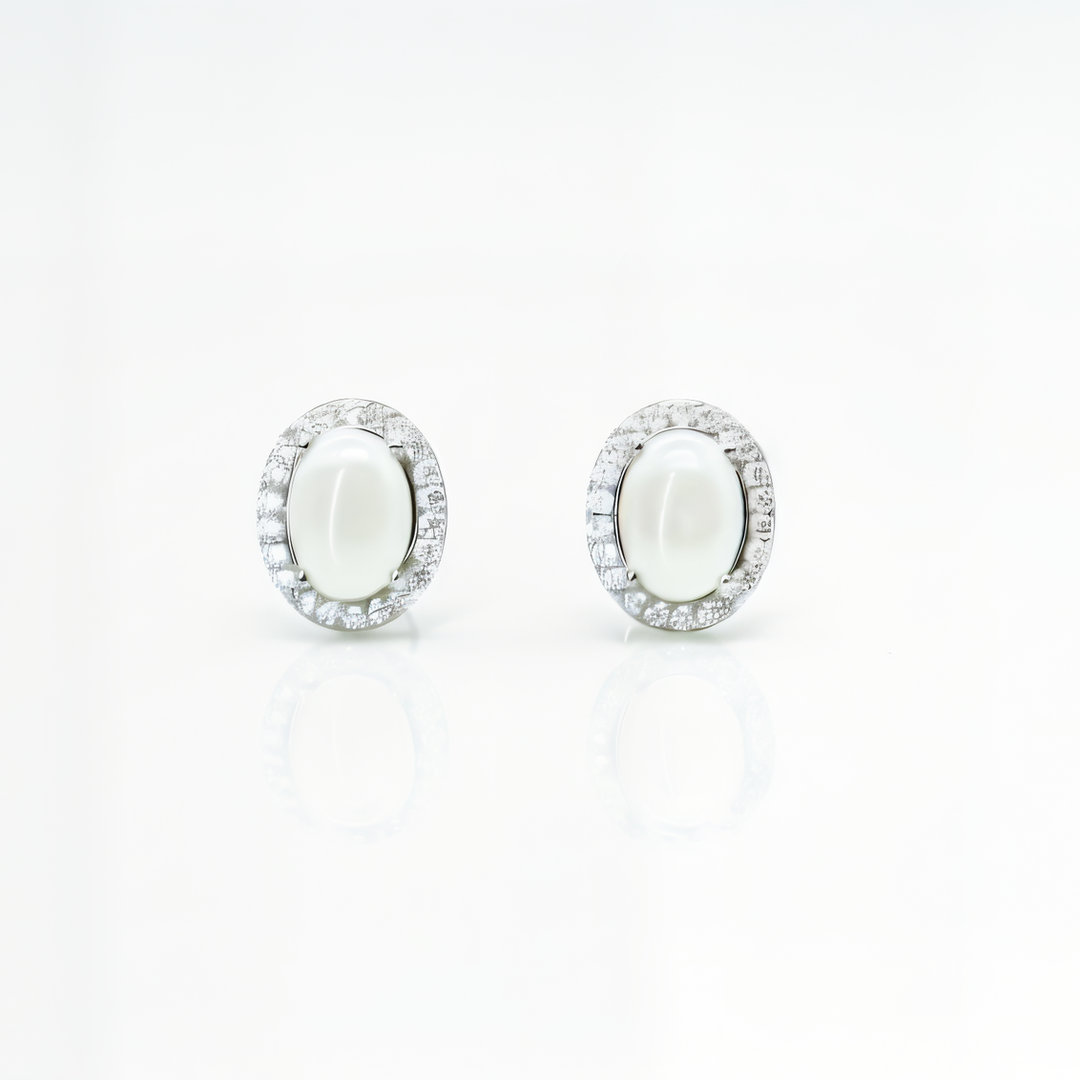 Sterling Silver Halo Oval Breastmilk Ring /Necklace /Earrings (DIY KIT)