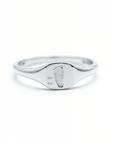 Elegant Charm: Solid Gold Footprint Ring