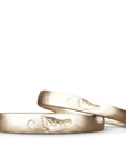 Tracks Love Band:Solid Gold Footprint Ring