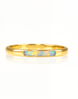 Bond Forever: Solid Gold Band Birthstone Ashes Stackable Ring-2mm in width