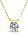 Urban Gleam: Round Cut Moissanite Ashes Necklace