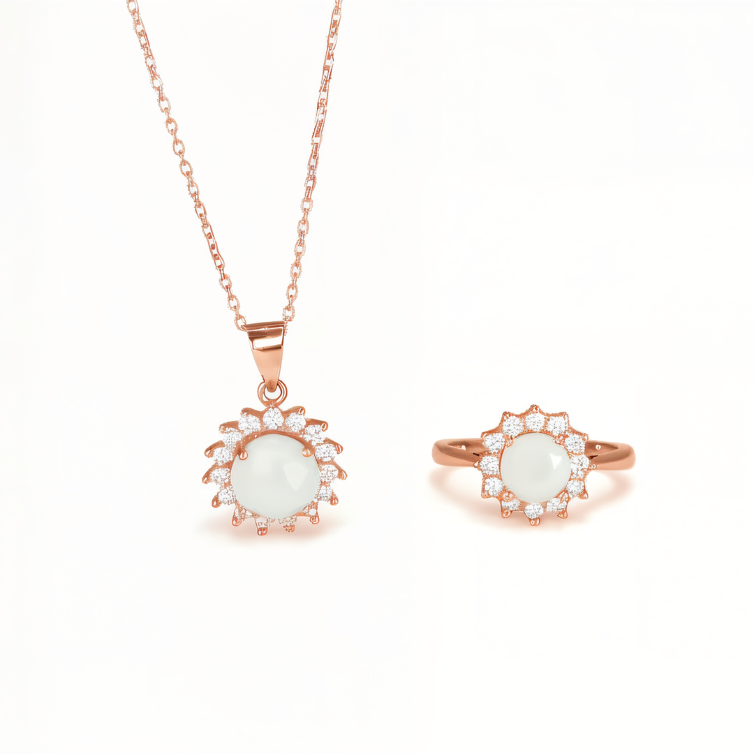 Halo Round Breastmilk Ring &amp; Necklace (DIY KIT)