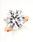Celestial Spark: Round Cut Moissanite Ashes Ring