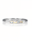 Bond Forever: Solid Gold Band Birthstone Ashes Stackable Ring-2mm in width