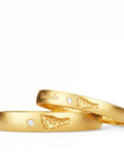 Tracks Love Band:Solid Gold Footprint Ring