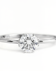 Rose Promise: Round Cut Moissanite Ashes Ring