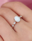 MilkyMemories: Solid Gold Oval Breastmilk Ring